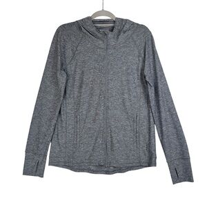 Athleta Pacifica Illume Upf Relaxed Jacket Grey Heather Beach Size Medium